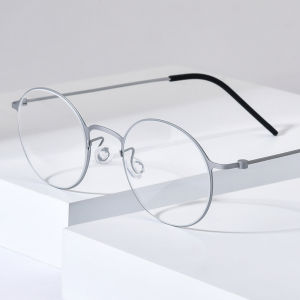 FONEX Titanium Gọng kính nam giới thiết kế thương hiệu Tròn Kiểu retro cổ điển Kính mắt phụ nữ 2025 New Denmark full-rim quang học Morten screwless Kính 85885