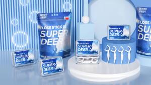 Tăm Chỉ Nha Khoa Dùng Một Lần Super Deer Loại Hai Sợi Độ Bền Cao Que Chăm Sóc Răng Miệng - Có Tùy Chọn Gói 1/2/5 Túi