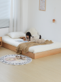 Xqiao Wooden Floor Bed Montessori Children's Bed Tatami Suspension Solid Wood Bed Baby Baby without Bedside Platform Bed. 