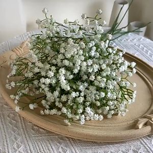 Cành Hoa Bi Cao Su Cành 4 Nhánh Cao 50cm Trang Trí Nhà Decor Bàn Phòng Khách Nhiều Màu Đẹp