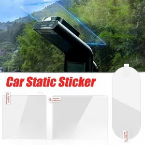 【Pphha】3Pcs Car Windshield Static Sticker Auto Dash Cam ETC Bracket Fixing Sticker Double-sided Inspection Applicator Static Cling Transparent Film