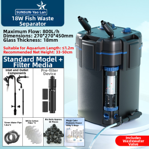 sunsun | Silent External Integrated Filter 3-in-1 System