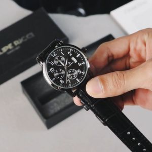 PhiLipe Ricci Jam Tangan Pria Kulit Terbaru Analog Quartz Strap Leather Dial Bulat Besar Gaya Modern Terbaru 4234 Man Watches Free Box Dan Baterai