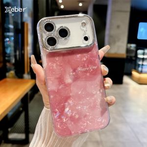 หรูหราเลเซอร์รูปแบบเปลือกสําหรับiPhone 17 16 15 14 13 12 11 Pro Max Plusกล้องฟิล์มProtectorฝาครอบFineแฟลชเลนส์ฟิล์ม