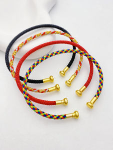 Colorful Woven Steel Wire Sand Gold Bracelet DIY Hand Cord Bracelets for Dianwukong Fresh out Original Design Couple Jewelry