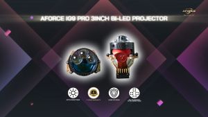 AFORCE IG9 PRO 3INCH BI-LED CREATIVE IRON MEN DESIGN AUTOMOTIVE HEADLAMP SUPER WITH BRIGHTNESS PROJECTOR