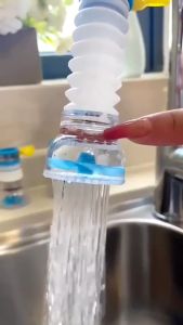Đầu vòi tăng áp thích hợp mọi vòi nước xoay 360 độ rửa chén bát tiện lợi có khóa cổ dê có đá lọc-ESTLA