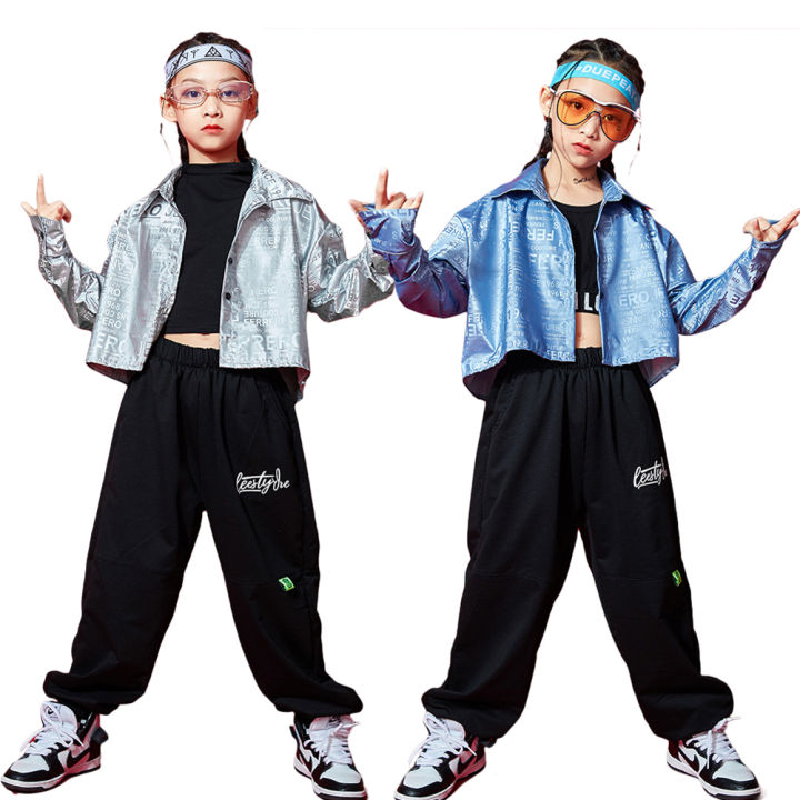  LOLANTA Girls' Hip Hop Clothes 2 Piece Dance Outfits