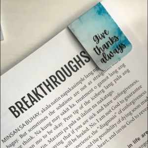 Give Thanks Always Magnetic Bookmark | Minimalist Christian Bookmark | Strong Magnet | 1x3 inches Scripture Bookmark for Books and Bibles
