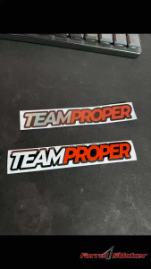 stiker Team Proper Sticker TEAMPROPER PRINTCUT - Putih