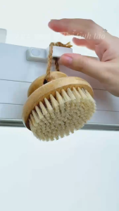Bàn Chải Khô Body Và Mặt Giúp Tẩy Da Chết Chà Tắm Khô Massage Từ Lông Tự Nhiên Đã Tiệt Trùng Xử Lý