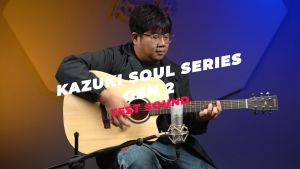 Kazuki Soul Series GEN ll OM GA DC กีตาร์โปร่ง Top solid 41 นิ้ว Kazuki Soul GEN2