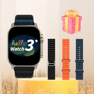 Đồng Hồ Thông Minh Hello 3 Plus Với Màn Hình AMOLED ROM 4G Gọi Bluetooth La Bàn Nghe Nhạc Điều Khiển Từ Xa Dây Đeo 49mm Bộ Dụng Cụ Dành Cho Người Lớn Theo Dõi Sức Khỏe Và Thể Dục