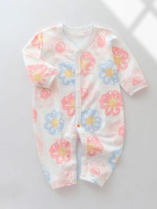 Newborn Baby Clothes Spring Autumn Long Sleeve Onesie Undergarment Ukes Silk Four Seasons Baby Romper Breathable Moisture Wicking