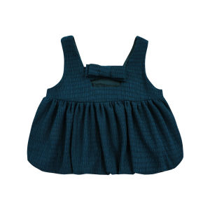 Breathable Skin-Friendly Summer Thin Strap Vest for Girls Butterfly Decoration Pure Color Cotton Blend Casual Top without Sleeves