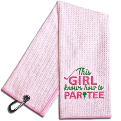 Funny Microfiber Premium Golf Towel For Women Embroidered Golf Towels for Golf Bags，Golf Accessories for Women Golfers