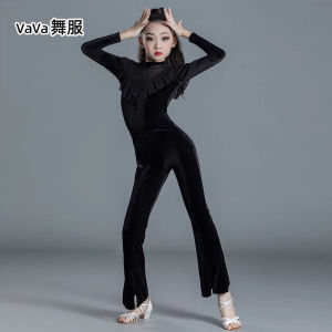 Bộ Quần Áo Biểu Diễn Khiêu Vũ Latin VaVa Dành Cho Nữ Bộ Đồ Tập Khiêu Vũ Dài Tay Chuyên Nghiệp Bộ Đồ Khiêu Vũ Theo Tiêu Chuẩn Quốc Gia