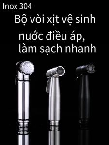 Xinkunlong k8402b cầm tay nhà vệ sinh thép không gỉ gắn tường vòi xịt bồn cầu thiết lập cho phòng tắm (phun + Chân đế cố định + 1.4m ống vòi hoa sen)