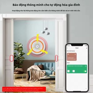 MOES | MOES Tuya ZigBee Hệ Thống Âm Thanh Và Đèn Báo Thông Minh 90dB Hệ Thống An Ninh Gia Đình Tương Thích Với Alexa Qua Tuya Gateway Hub