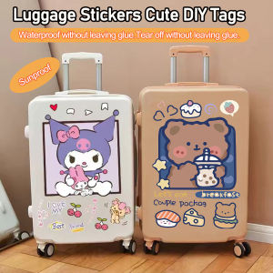 Luggage Stickers Cute DIY Tags Sanrio Kuromi Cartoon Character Stickers Large Luggage Accessories Large Luggage Stickers A4 Size Travel Stickers Laptop Notebook High Quality Glossy Sticker
