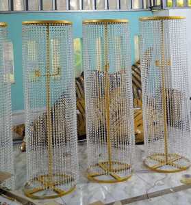 Almaira Lampu Standing Akrilik 150cm - Properti Dekorasi Wedding Pelaminan Standing Lampu Jalan Mewah