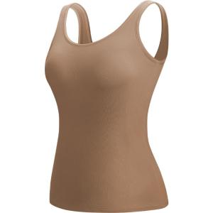 AIMO | เสื้อกั๊กผ้าฝ้ายแท้แบบสายเดี่ยวสำหรับผู้หญิง เสื้อชั้นในแบบสวมใส่ได้ตลอดปี ชุดชั้นในแบบมีโครงและไม่มีโครง