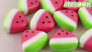 Cute Watermelon Squishy Slow Rising Fruit Squeeze Toy Fidget Toy Stress Relief Anti‑Anxiety Soft Decompression Toy for Gift