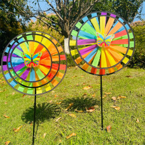 Three-Layer Disc Big Windmill Outdoor Scenic Park Hot Sale Kids Toy Festival Kindergarten Gifts Shopping Mall Celebration