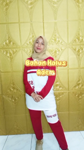 LBM 35564 VEGA SET Babyterry Lengan Panjang Setelan Training Olahraga Muslimah