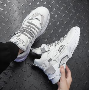 Mens Sports Shoes Korean Edition Casual Versatile High Top Sports Thick Sole Elevated Shoes Sneakers For Men