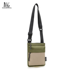 LouisWill Mens Shoulder Bag Waterproof Oxford Cloth Vertical Mini Phone Bag Casual Sports Street Crossbody Bag Travel Business Bags