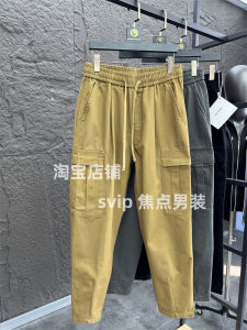 Quần Ống Đứng Cotton Nguyên Chất Cho Nam Dáng Rộng Thoải Mái Thường Ngày Quần Áo Bảo Hộ Lao Động Thời Trang Mùa Xuân Thu