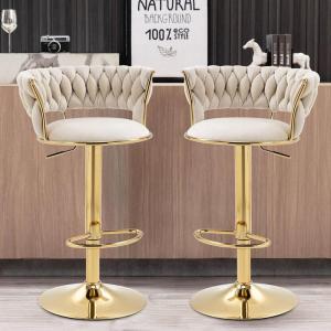 Adjustable Rotating Bar Stool Modern Simple Backed Chair