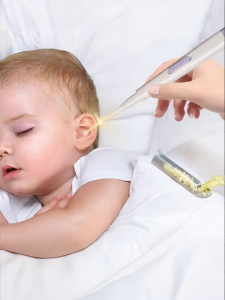 Illuminated Safe Ear Cleaning Spoon For Babies Silicone Soft Head
