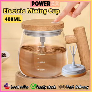 400ML Electric Auto Mixing Cup Rechargeable with Lid Self Stirring Coffee Mug Portable Glass Mug for Coffee Tea Milk Cocoa