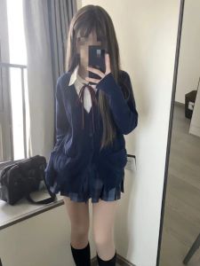 Spring & Fall New Arrival Long Sleeves Preppy Style Japanese Style All-Matching JK Uniform Cardigan Sweater Womens Suit Long Sleeves V-neck Sweater
