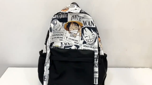 ONE PIECE Luffy Backpack Large Capacity Waterproof Design Patchwork Style Fashion Letter Cool School Bag