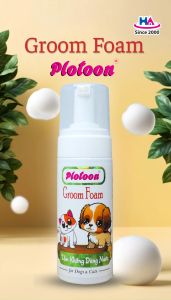Bọt tắm chó mèo Groom Foam Plotoon - Tắm không dùng nước Khử mùi Mượt lông - 140ml