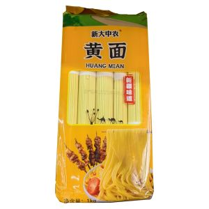 Xinjiang Yellow Noodles Latiaozi Noodles with Soy Sauce Cold Noodles with Sesame Sauce New Large and Medium Farmers Handmade Ramen Air-Dried Spaghetti Instant Food Bags