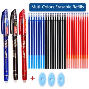 12/13PCS Erasable Gel Pen Set Ballpoint Pens Rod 0.5mm Pen Refills Washable Handle Writing Stationery for School Office Supplies