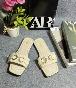 Sandal Selop Zara Flat Rajut Kacamata Trendy Sandal Wanita Kekinian Terbaru Kode SM4