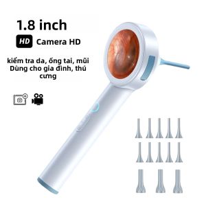 Máy Soi Tai HD Visual Với Màn Hình 1.8 Inch Chức Năng Bật/tắt Và Ghi Hình Tức Thì Dùng Cho Chăm Sóc Thú Cưng Tại Nhà Trẻ Em Người Lớn Chó Mèo Camera Kiểm Tra Tai