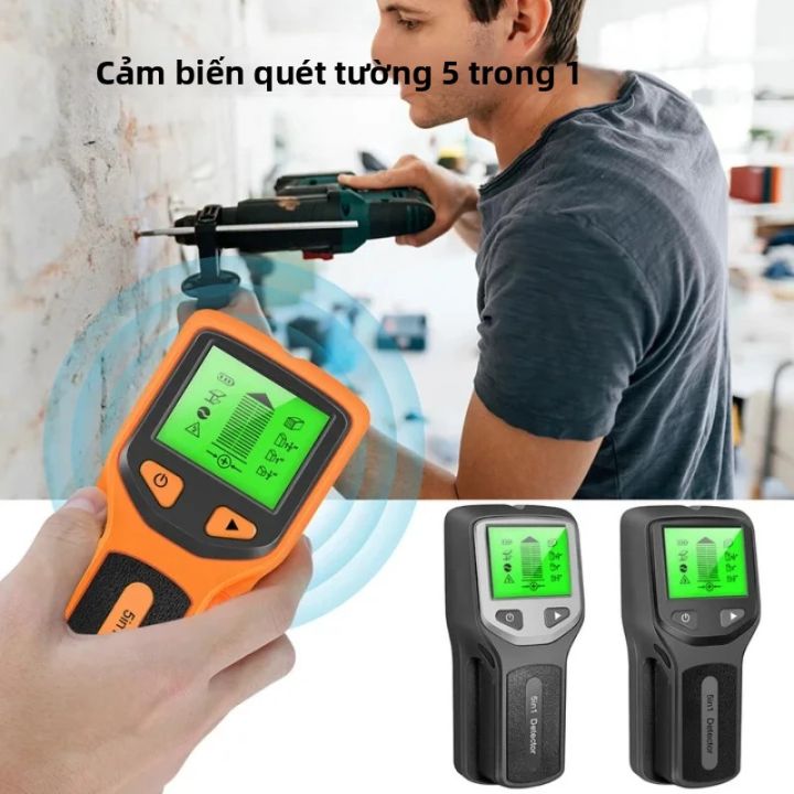 Máy Dò Tường Cầm Tay 5 Trong 1 Tích Hợp Màn Hình LCD, Phát Hiện Dây ...