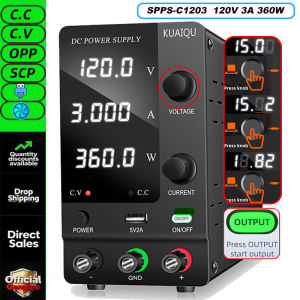 KUAIQU | KUAIQU 30V 10A DC Power Supply Adjustable Regulated Switching Power Source with Encoder KnobPreset Current for Electronics Lab