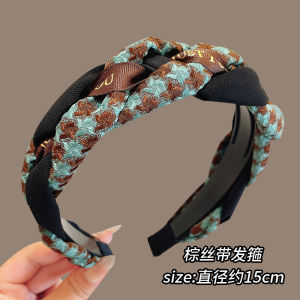 Womens High Hairline Floral Hairband Vintage Style Hair Accessories Face Washing Headwear Daily Outdoor Wear Twist Pattern