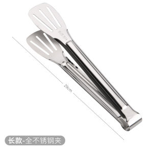 304 SST Barbecue Clip Steak Tong Food Clip Korean Style Buffet Restaurant Carbon Toast Clamp Thickened
