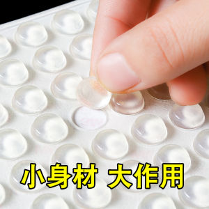 สติกเกอร์ซิลิโคนกันกระแทกแผ่นรองมือจับประตูป้องกันการชนกันของใช้ในบ้านตู้หลังประตูสติกเกอร์ติดประตูสิ่งประดิษฐ์สติกเกอร์ติดผนังกันชนประตู