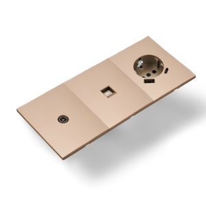 Skin Sensation USB A+C 1 Socket TV 1 Socket Computer Power Sockets Button Light Switch Embedded Skin Feel Paint Integrated Panel