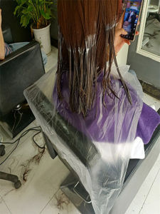 Thickened Plastic Waterproof Hair Dyeing And Perming Apron Non-Washable Salon Special Use Hairdressing Towel Baby Care Supplies