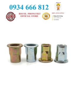 10 cái Ốc tán rút nửa lục M6 M8M10M12 thép mạ